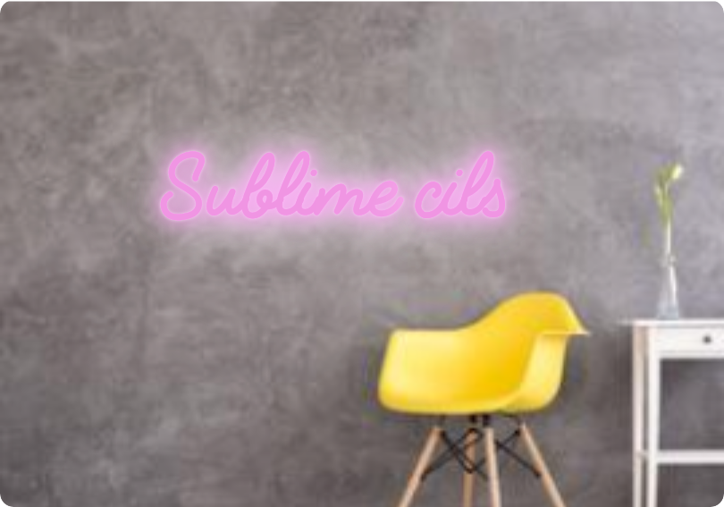 Custom text: Sublime cils