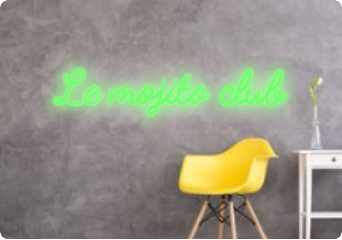 Custom text: Le mojito club
