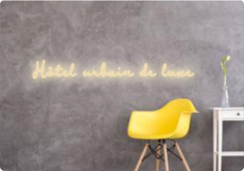 Custom text: Hôtel urbain de luxe