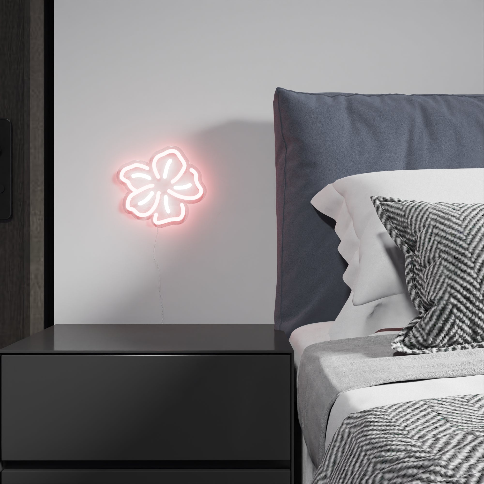 Aloha Flower, Zeichen aus Neon-LEDs