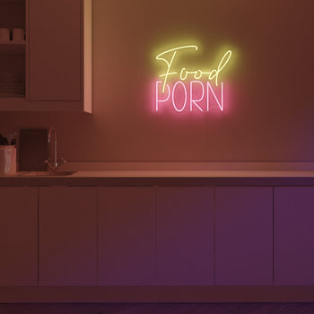 Food Porn, Zeichen aus Neon-LEDs