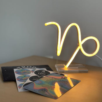 Steinbock, Zeichen in Neon LED