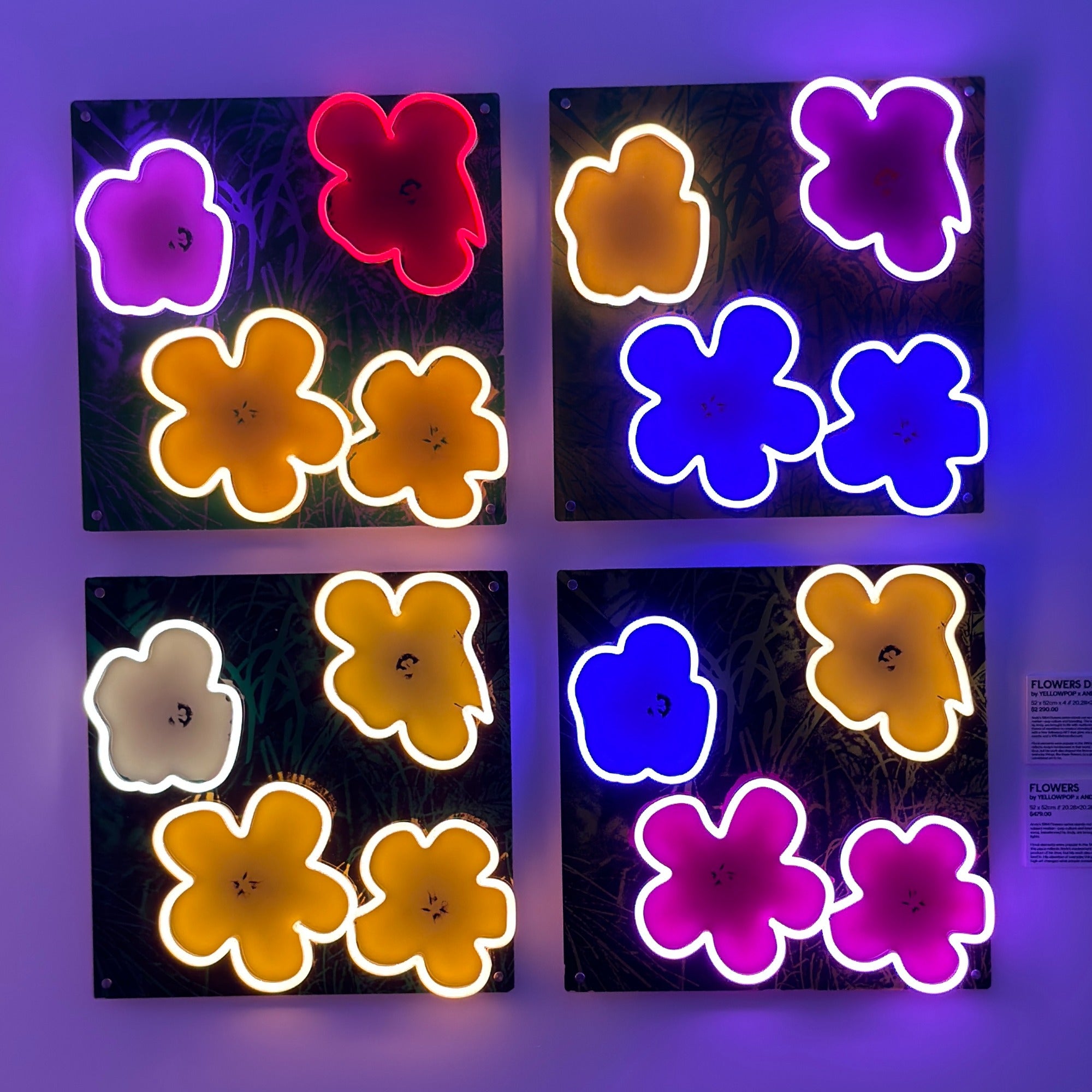 Flowers Deluxe by Andy Warhol - Neon-LED-Zeichen