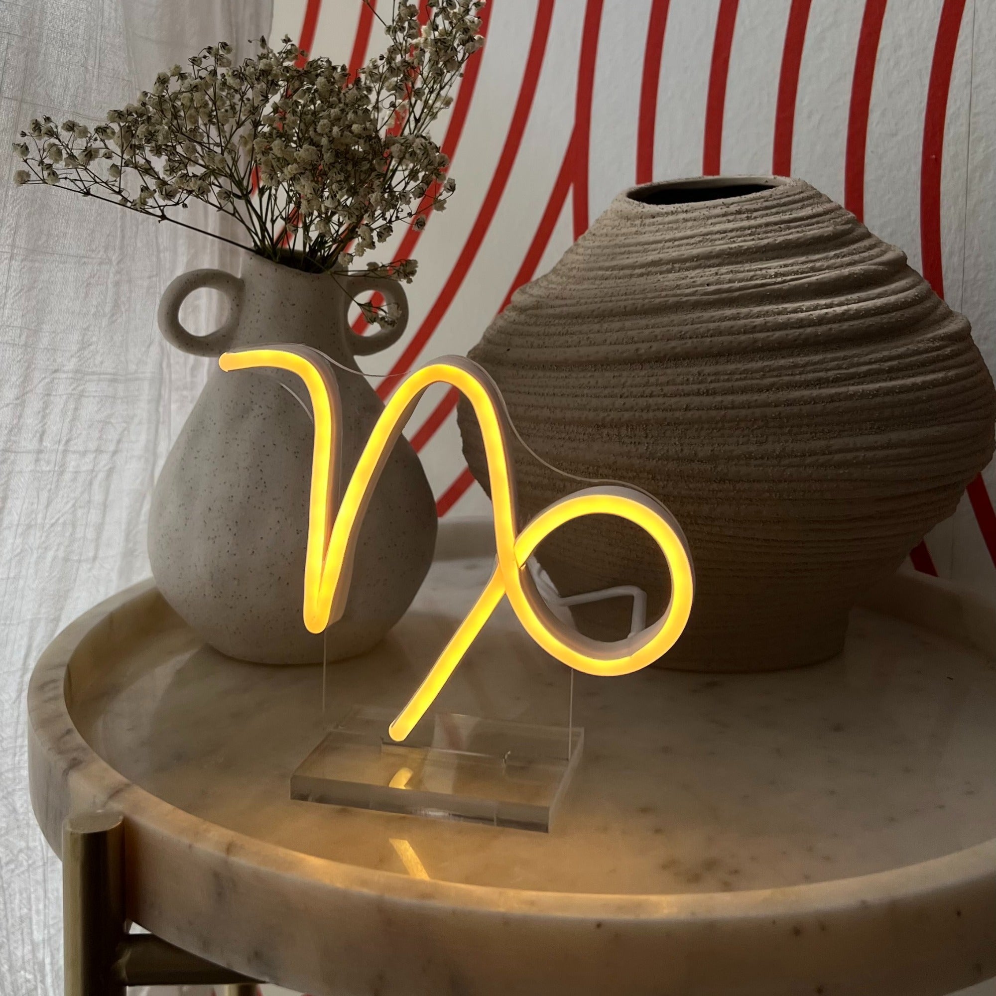 Steinbock, Zeichen in Neon LED