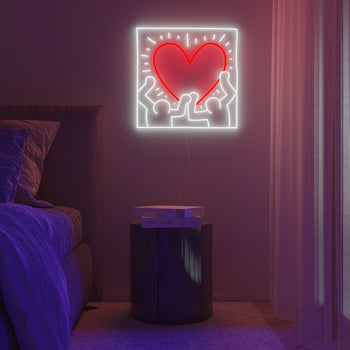 Radiant Heart, YP x Keith Haring, LED-Neonzeichen