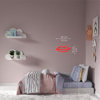 Kissy Lips - Zeichen aus Neon-LEDs