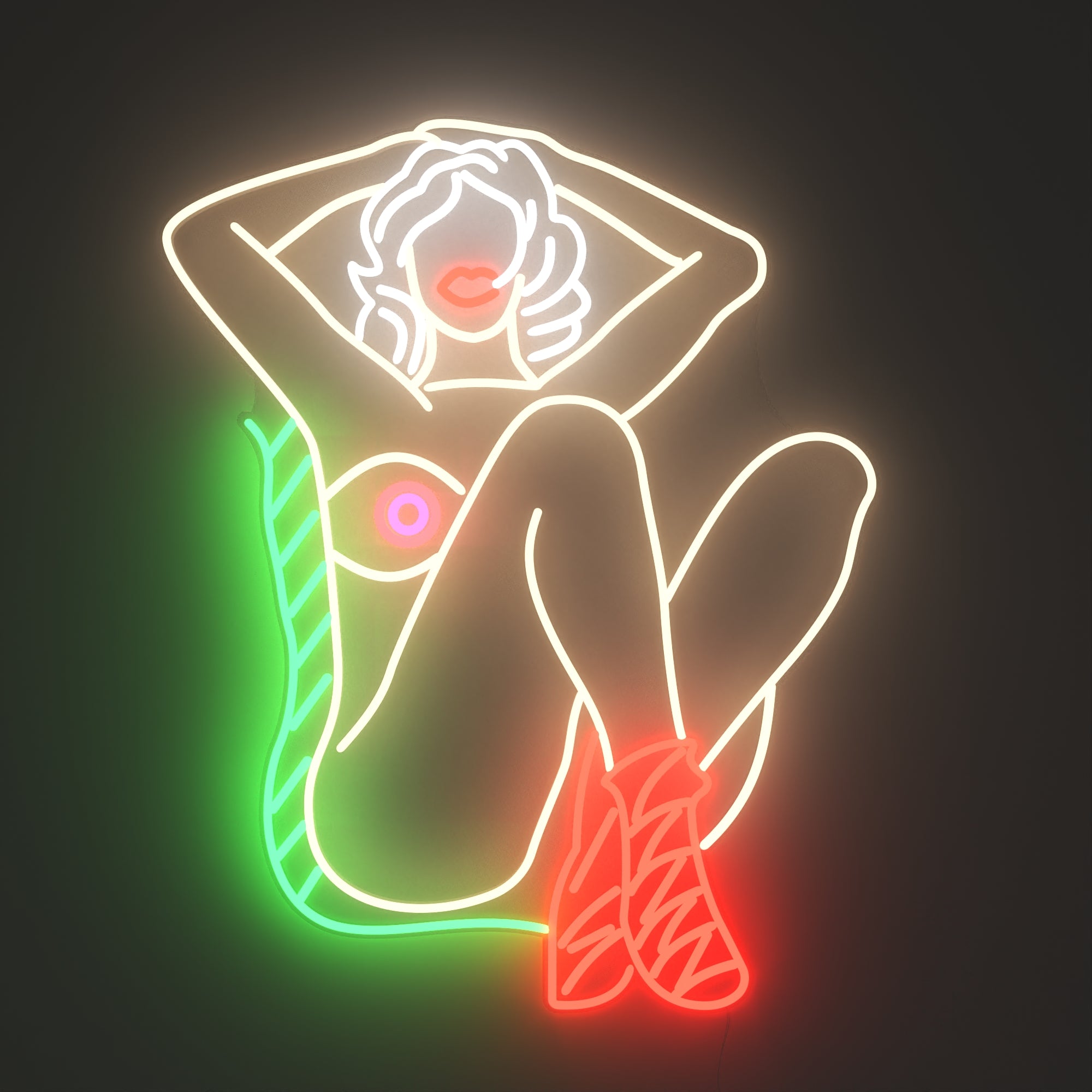 La Femme by Tom Wesselmann, Zeichen in Neon-LEDs