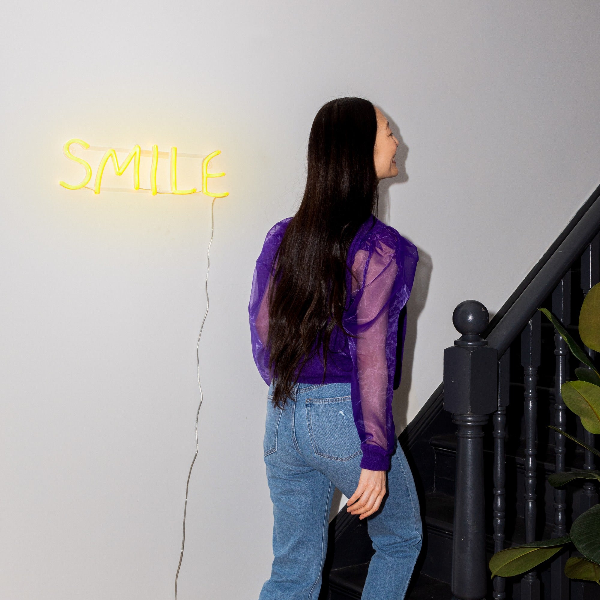 Smile, Zeichen aus Neon-LEDs