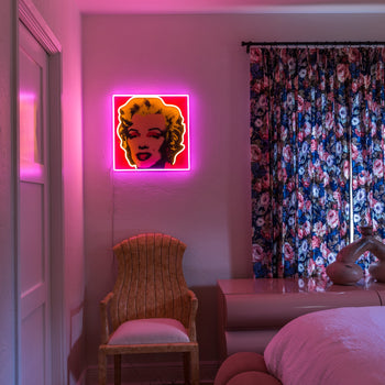 Marilyn Monroe Small by Andy Warhol - Neon-LED-Zeichen