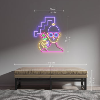 Zig Zag Girl by Emily Eldridge - Neon-LED-Zeichen