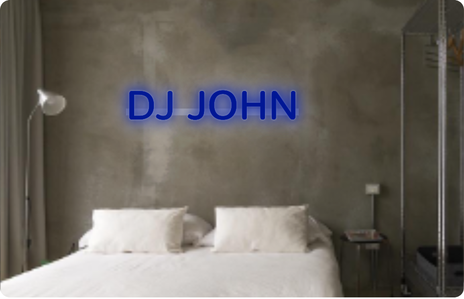 Custom text: DJ JOHN