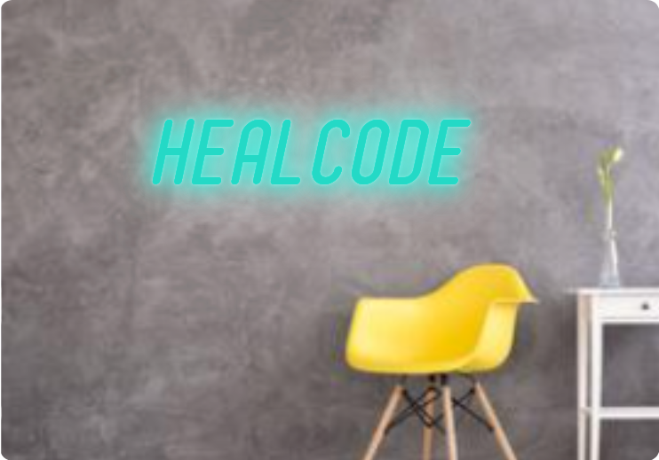 Custom text: HEALCODE