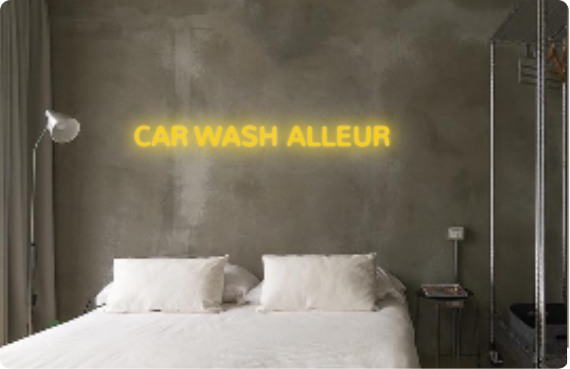 Custom text: CAR WASH ALLEUR