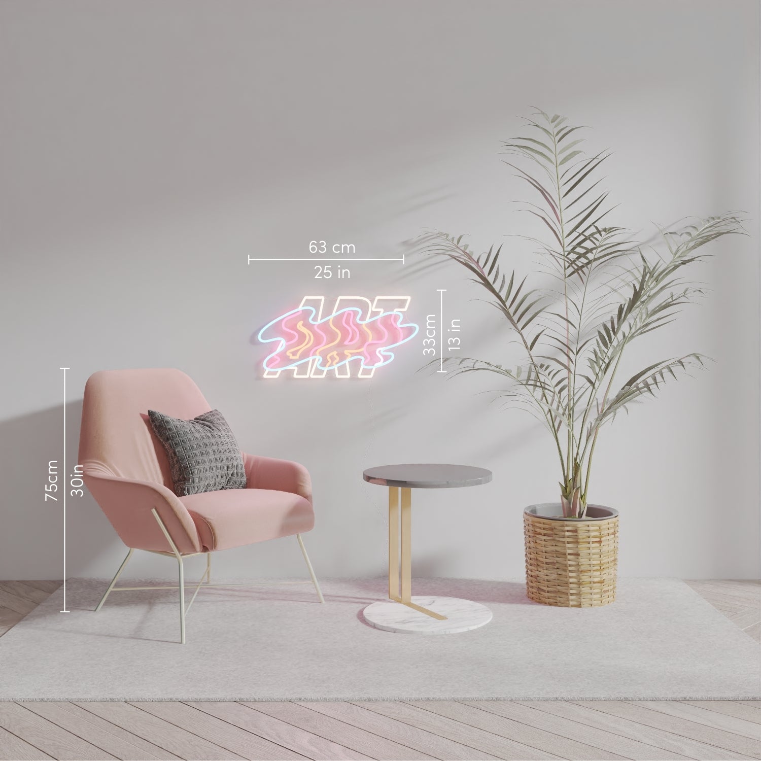 Art by Ceizer, Zeichen aus Neon-LEDs