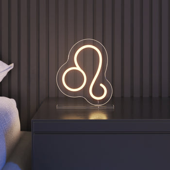 Löwe, Zeichen in Neon LED