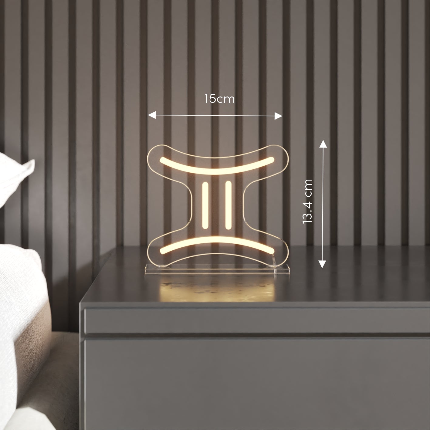 Zwillinge, Zeichen in Neon LED