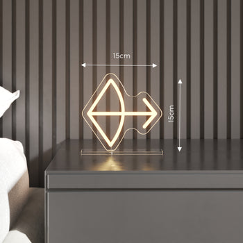 Schütze, Zeichen in Neon LED