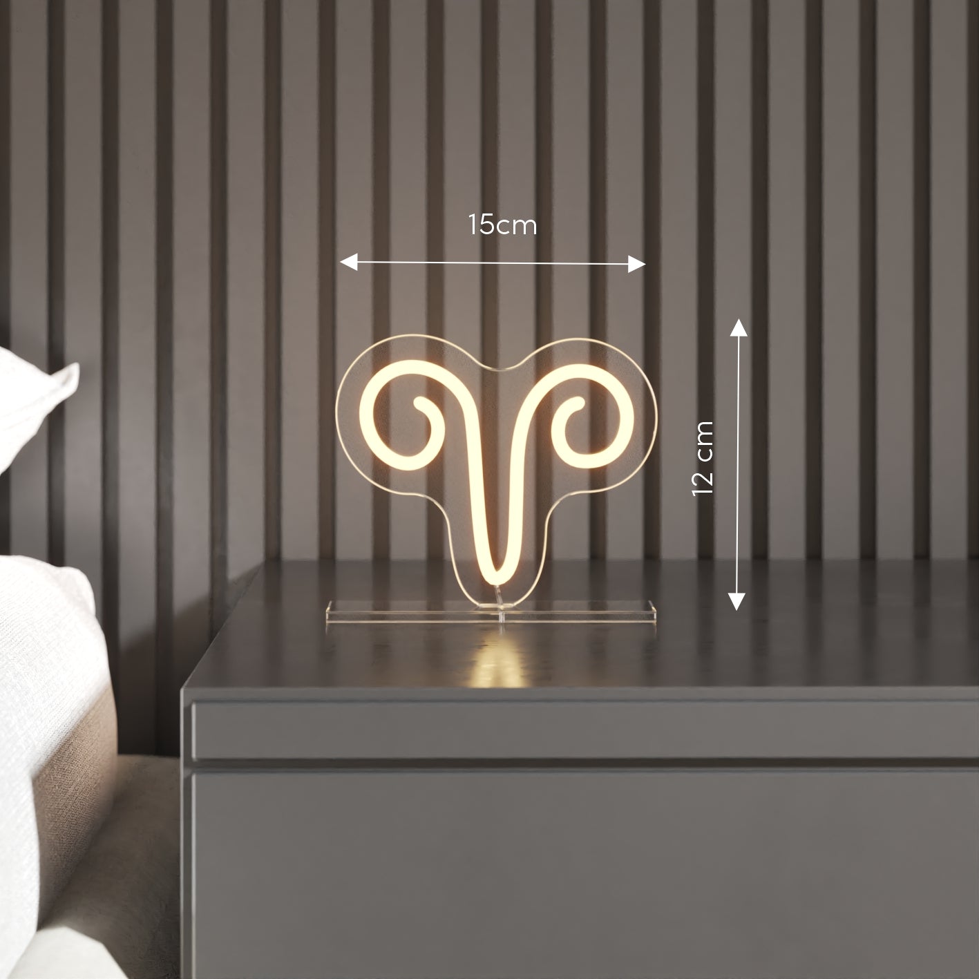 Widder, Zeichen in Neon LED