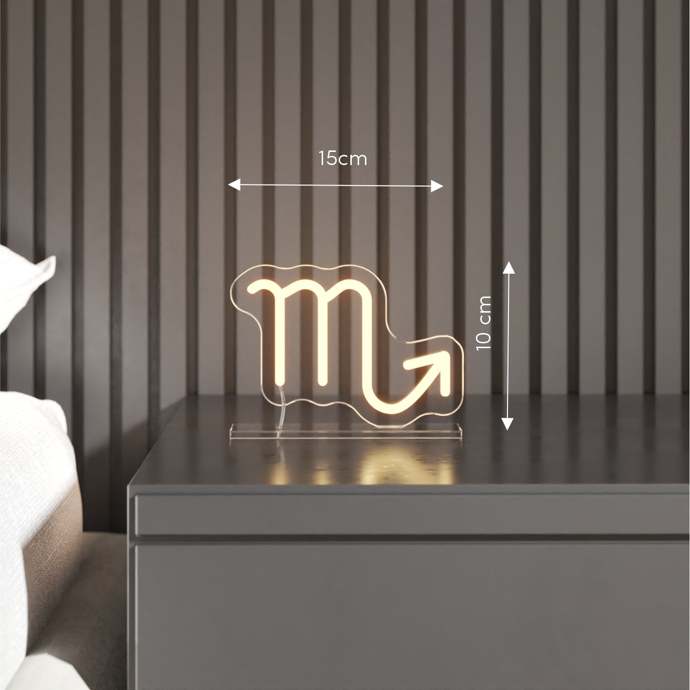 Skorpion, Zeichen in Neon LED