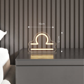 Waage, Zeichen in LED-Neon