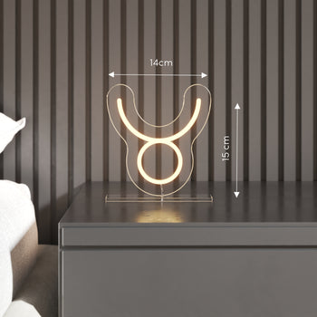 Stier, Zeichen in Neon LED