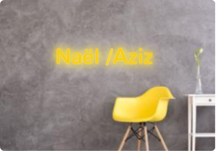 Custom text: Naël /Aziz