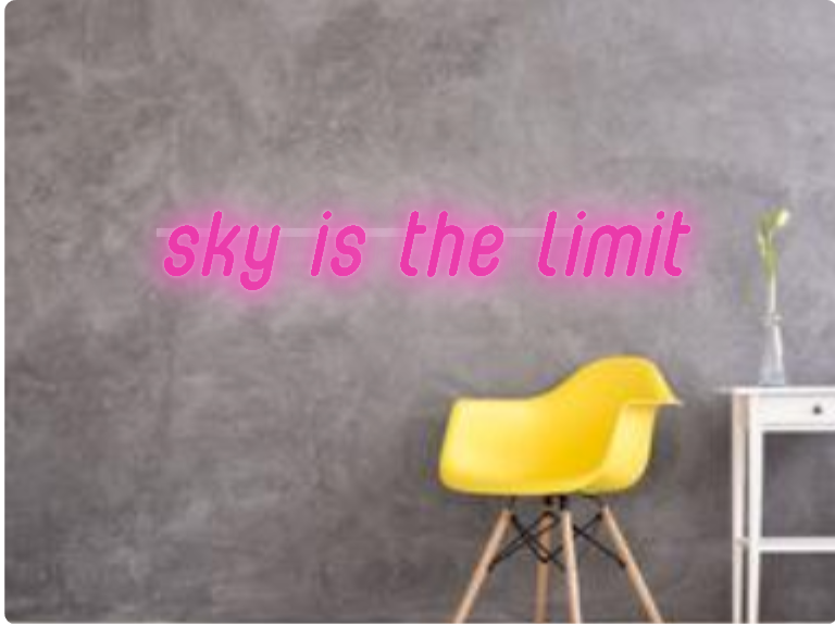 Eigener Text: sky is the limit