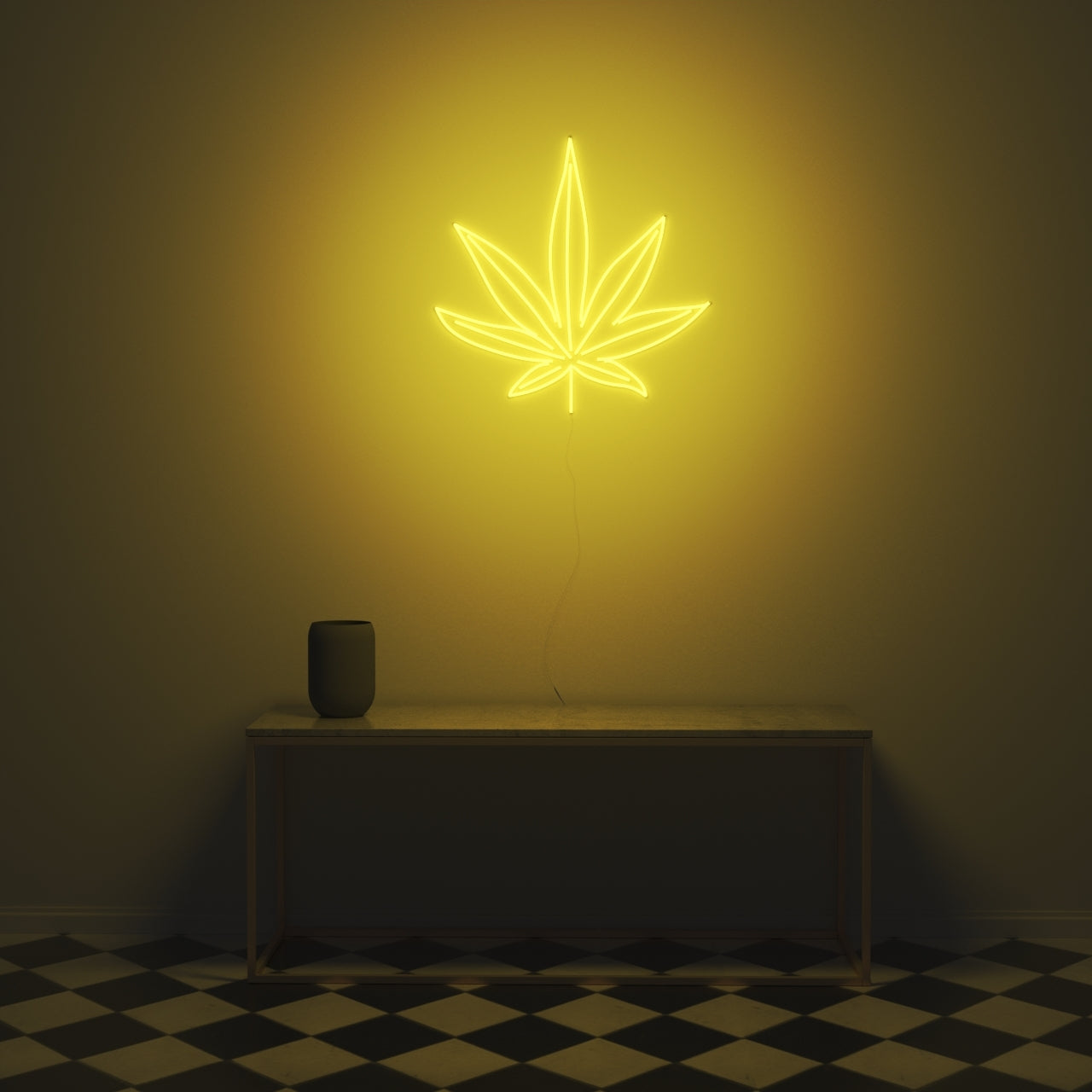 Ganja Leaf - Signe en néon LED