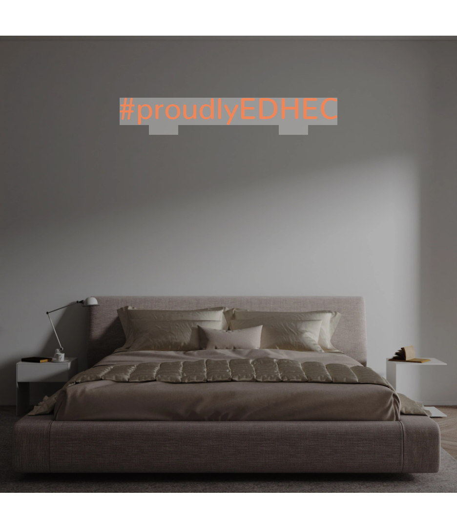 Custom text: #proudlyEDHEC