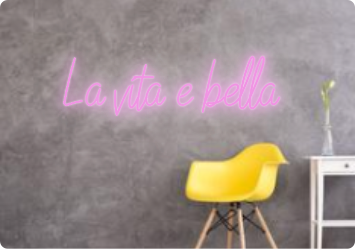 Custom text: La vita e bella