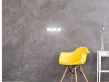 Custom text: ROCK
