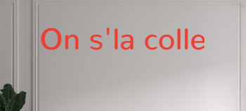 Custom text: On s
