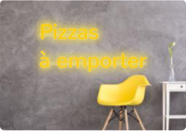 Custom text: Pizzas
à emporter