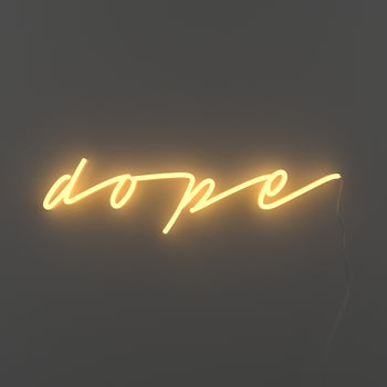 Dope, Zeichen aus Neon-LEDs