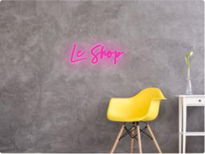 Custom text: Le Shop