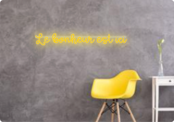 Custom text: Le bonheur est ici