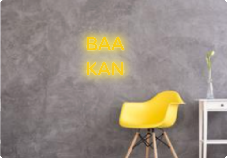 Custom text: BAA
KAN