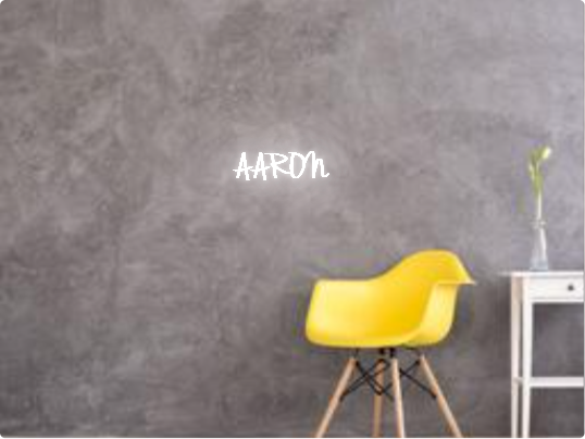 Custom text: AARON