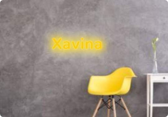 Custom text: Xavina