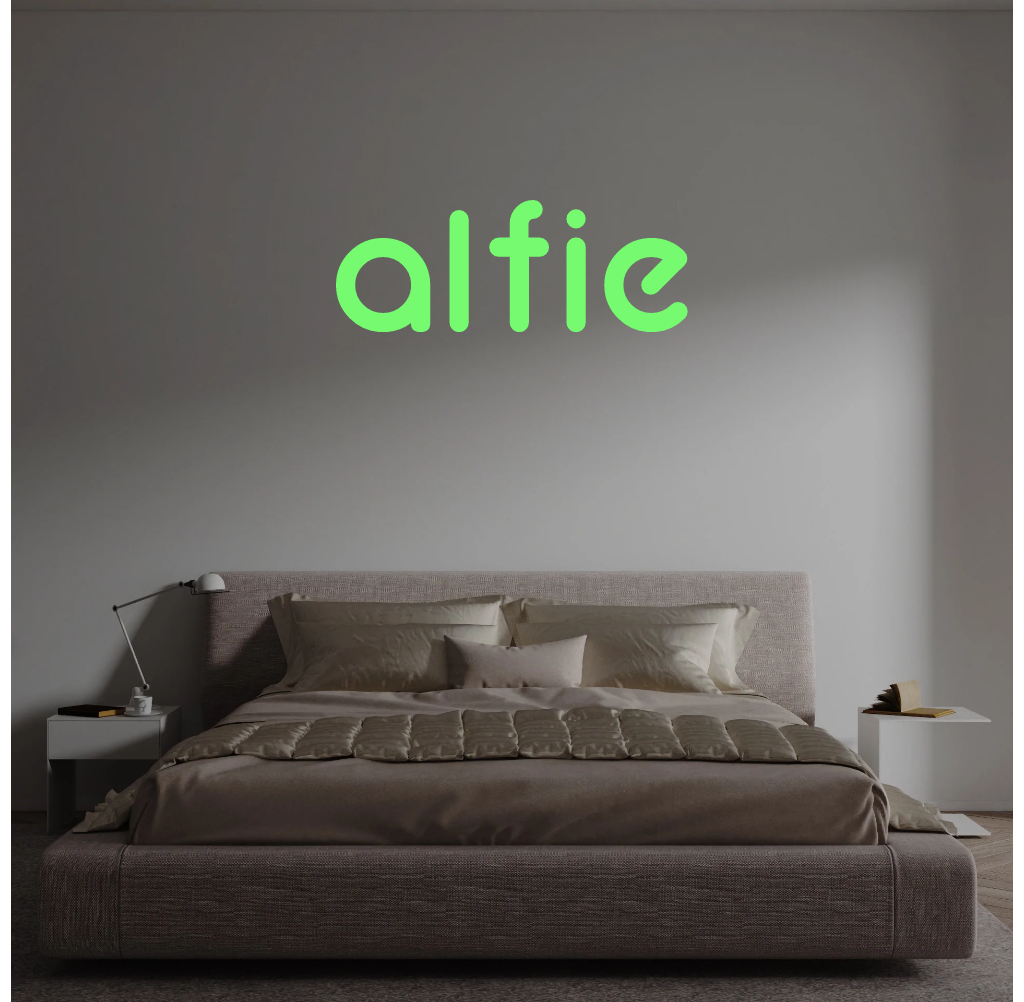 Custom text: alfie