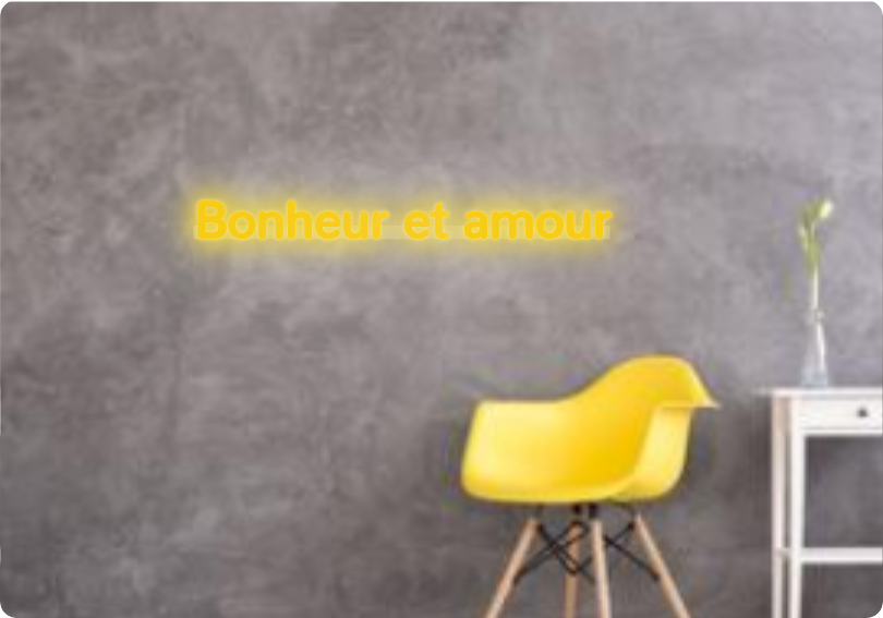 Custom text: Bonheur et amour