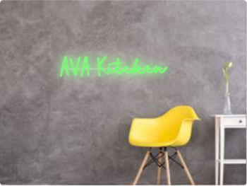 Custom text: AVA Kitchen