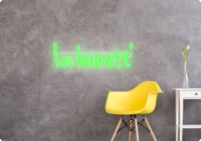Custom text: La bawett