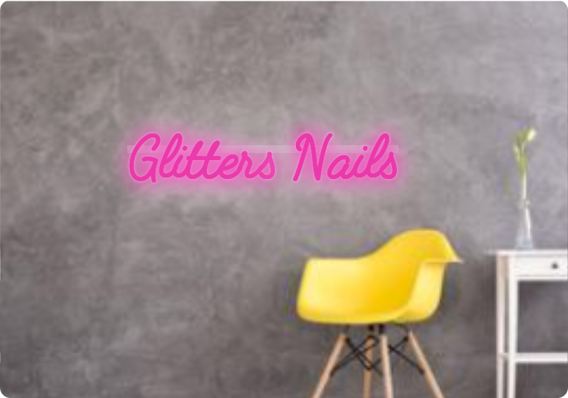 Custom text: Glitters Nails