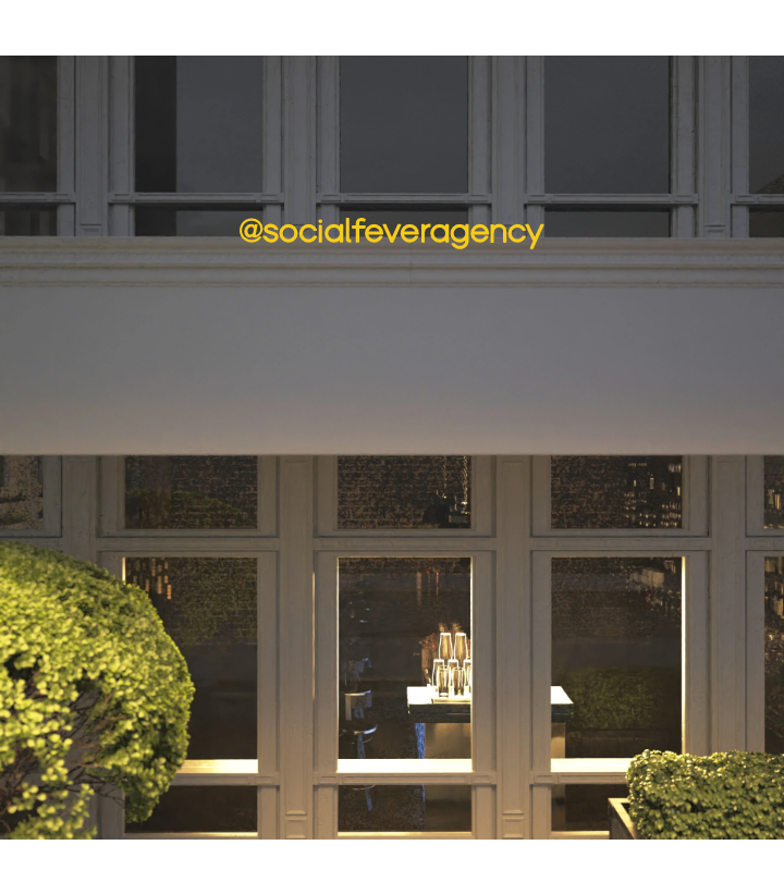 Custom text: @socialfeveragency