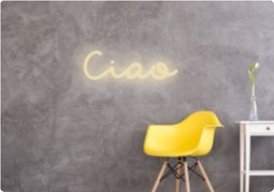 Benutzerdefinierter Text: Ciao