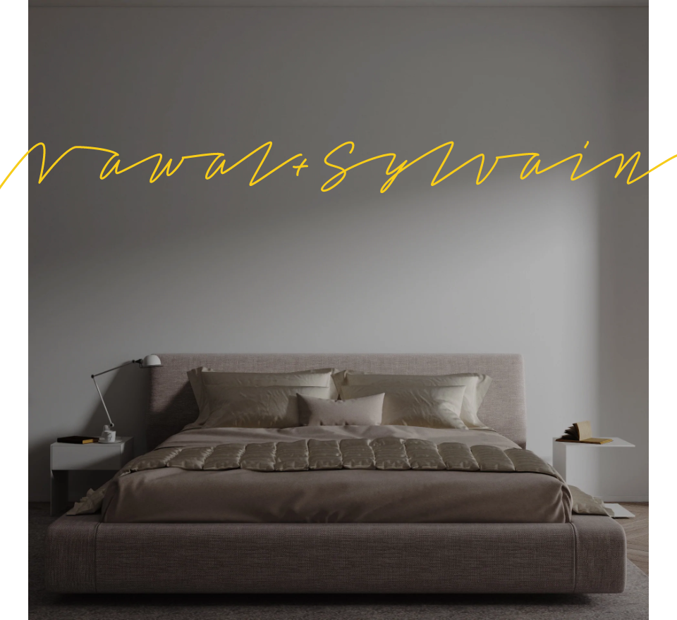 Custom text: Nawal+Sylvain