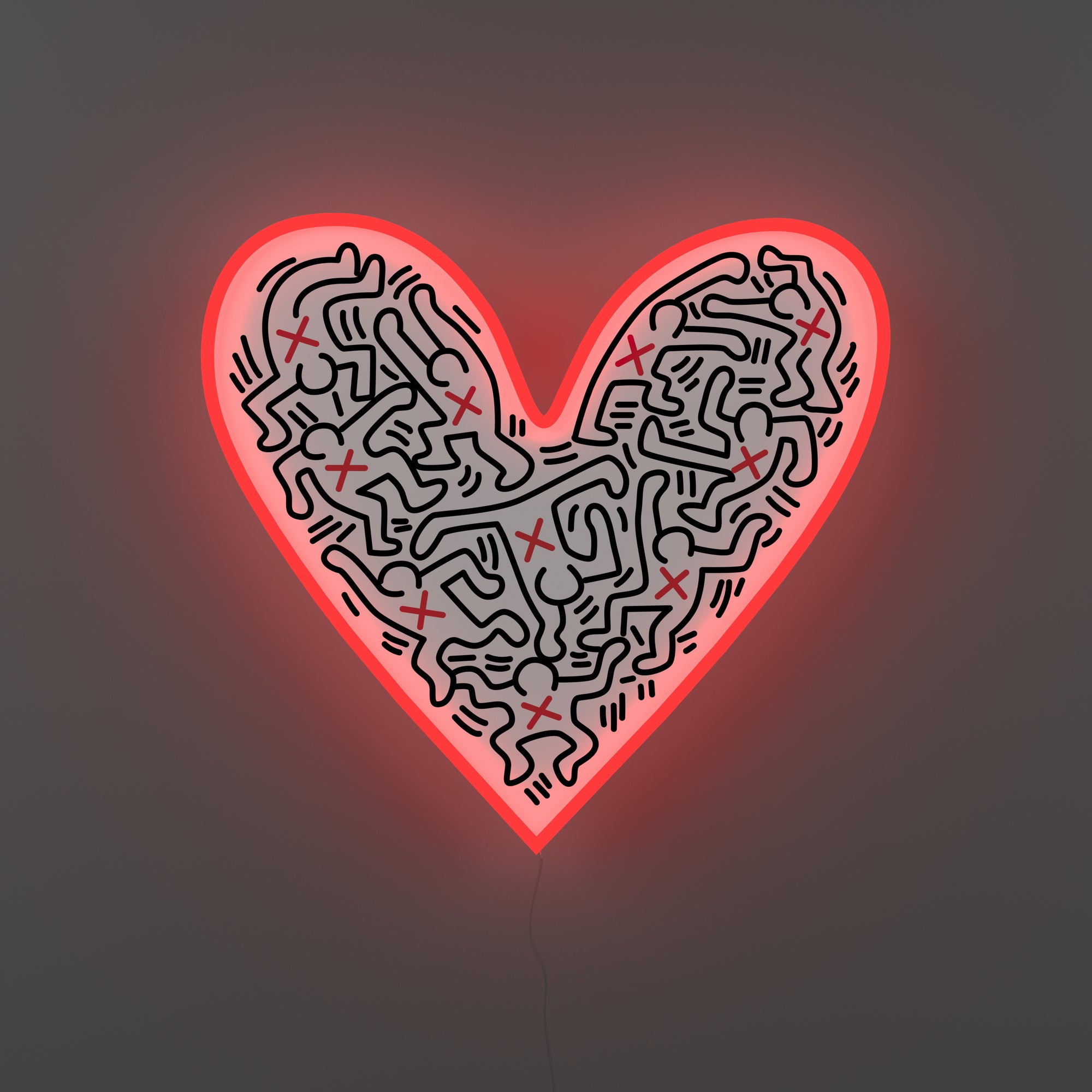 Dance Love, YP x Keith Haring, LED-Neonzeichen