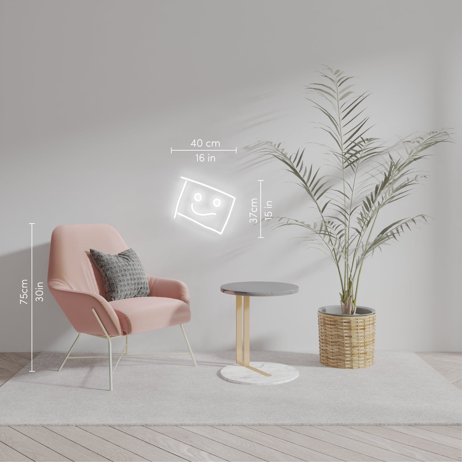 Hip to Be Square, Zeichen aus Neon-LEDs