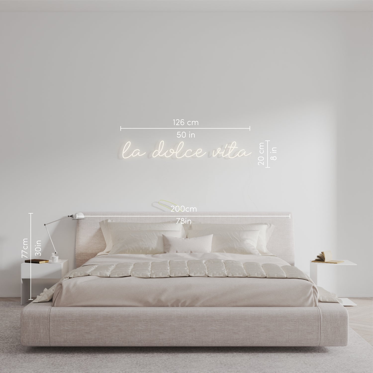 La dolce vita, Zeichen in Neon-LEDs